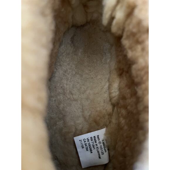 LL Bean Slipper Boots Shoes Women 8M Brown Suede Shearling Wicked Good - Picture 15 of 16